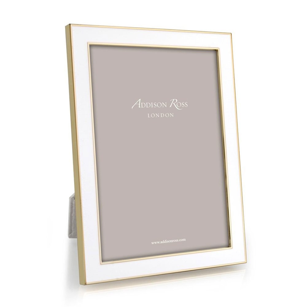 Addison Ross White Enamel Gold Frame 4x6