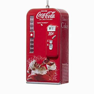 Kurt S. Adler Vintage Coca Cola Vending Machine with Santa Christmas Tree Ornament Coke New
