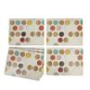 Creative Tops Placemats Set of 6, Retro Spot, Cork-Backed, Wooden Table Mats, Multi-Colour view 1