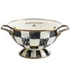 MACKENZIE-CHILDS Enamel Colander, Decorative Kitchen Strainer, Small, Black-and-White Courtly Check view 1