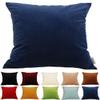 TangDepot Solid Velvet Throw Pillow Cover/Euro Sham/Cushion Sham, Super Luxury Soft Pillow Cases, Many Color & Size Options - (16"x16", Navy Blue) view 1