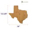 Totally Bamboo Texas State Shaped Bamboo Serving & Cutting Board view 3