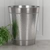nu steel Hudson Bathroom Wastebasket Bin Trash Can in Premium Polished Stainless Steel for Bathrooms & Vanity Spaces view 2
