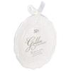 Malden International Designs Glazed Ceramic 50th Anniversary Plate With Gold Accents And Ribbon For Hanging, 9x9, White view 2
