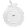 Malden International Designs Glazed Ceramic 50th Anniversary Plate With Gold Accents And Ribbon For Hanging, 9x9, White view 4