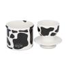 Butter Bell - The Original Butter Bell crock by L Tremain, a Countertop French Ceramic Butter Dish Keeper for Spreadable Butter, Cow Pattern, Black & White view 2