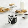 Butter Bell - The Original Butter Bell crock by L Tremain, a Countertop French Ceramic Butter Dish Keeper for Spreadable Butter, Cow Pattern, Black & White view 3