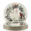 Lenox 835220 Winter Greetings 6-Piece Salad Plates, Christmas Dinnerware Set, Holiday Hosting view 1