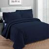 Fancy Collection Luxury Bedspread Coverlet Embossed Bed Cover Solid Navy Blue King Over Size 118"x106" New view 1