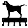 The Metal Peddler Labrador Retriever - Key Holder & Dog Leash Hanger for Wall - Large 9 inch Wide with 5 Hooks - Made in USA view 1