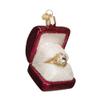 Old World Christmas Ring in Box Glass Blown Ornament for Christmas Tree, Handcrafted Holiday Decoration, Wedding Collection view 1