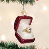 Old World Christmas Ring in Box Glass Blown Ornament for Christmas Tree, Handcrafted Holiday Decoration, Wedding Collection view 3