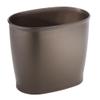 iDesign Slim Plastic Bathroom Trash Can, Small Garbage Bin for Bedroom, Office, Desk, Dorm, Bronze view 1