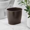iDesign Slim Plastic Bathroom Trash Can, Small Garbage Bin for Bedroom, Office, Desk, Dorm, Bronze view 3
