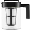 Takeya Tritan Cold Brew Coffee Maker - Airtight Pitcher with Leak-Free Lid - BPA-Free Cold Brew Maker with Silicone Handle - Dishwasher-Safe Pitcher for Homemade Cold Brew - 1 Quart, Black view 2