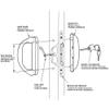 Prime-Line C 1275 Diecast, White, Outside Patio Door Pull with Latch (Single Pack) view 3