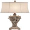 Regency Hill Elle Traditional Antique Table Lamp 33" Tall Classic Gold Open Scroll Bronze Off White Oval Shade Decor for Living Room Bedroom House Bedside Nightstand Home Entryway view 1