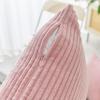 Home Brilliant Pillow Cover 18x18 Pink Throw Pillow Supersoft Accent Throw Pillow Cover for Couch Striped Velvet Corduroy Valentine's Day Decor, Baby Pink, (45x45 cm, 18inch) view 4