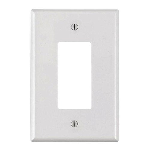 White Plastic Single Gang Decora Style Office Home Wall Face Plate 1-Gang (1/pk)