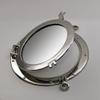 Nautical Tropical Imports Nickel Finish Over Solid Brass Porthole Wall Mount Mirror 12 Inch Diameter view 3