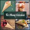BambooMN - Disposable Food and Appetizer Wood Cones - 3.1" x 1.5" - 300 Pieces view 2