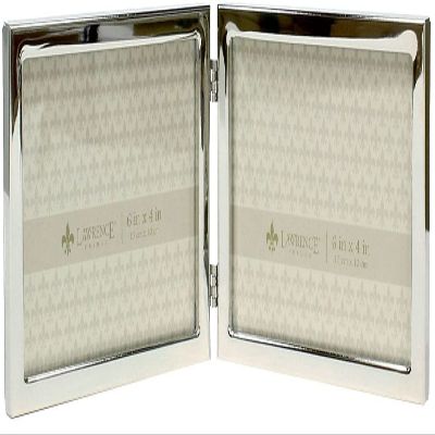 Lawrence Frames Metal Frame, Standard, Silver, 6x4 Double