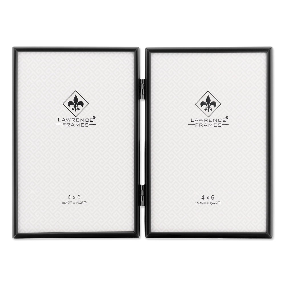 Lawrence Frames Metal Frame, Simply, Black, 4x6 Double