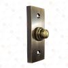 Adonai Hardware Rectangular Victorian Brass Bell Push or Door Bell or Push Button - Antique Brass view 3