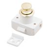 Man Ship 7100G Marine Push Button Latch  304 Stainless Steel, Round Cabinet Latch with Spacer Ring & Plate  Gold Finish  Fits 1/2" to 1" Door Thickness, (7100G - Gold) view 3