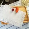 DECORA 9X6.5 Inch Rectangle White Paper Doilies for Birthday Party Wedding Tableware Decoration,Pack of 200 view 3