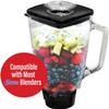 Brentwood P-OST722 Replacement Glass Jar Set, Oster Blender Compatible, 0.33 Gallon Capacity, Clear view 2