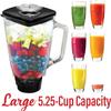 Brentwood P-OST722 Replacement Glass Jar Set, Oster Blender Compatible, 0.33 Gallon Capacity, Clear view 3