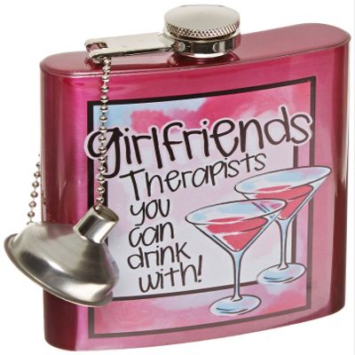 Spoontiques Hip Flask, "Girlfriends"