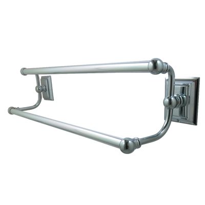 Kingston Brass Millennium Dual Towel-Bar, 24", Polished Chrome
