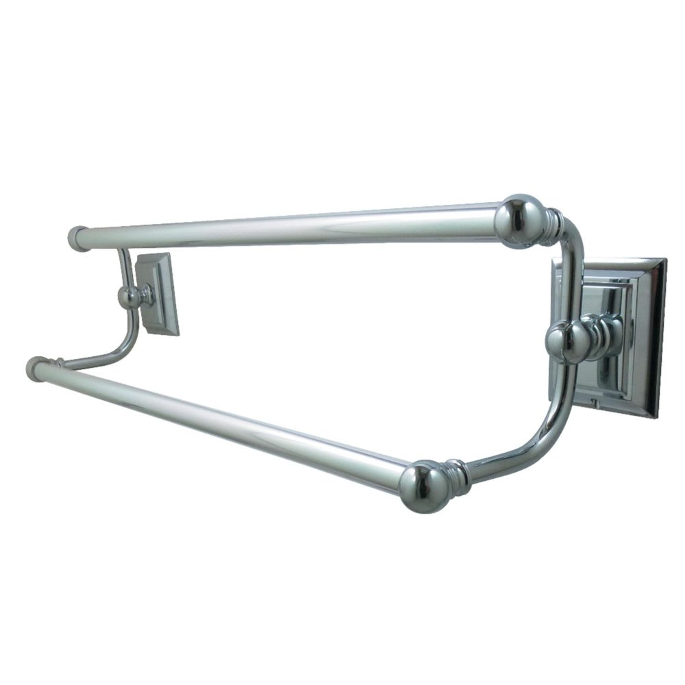 Kingston Brass Millennium Dual Towel-Bar, 24", Polished Chrome