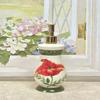 ACK Tuscany Floral Poppy Hand Painted Ceramic Collection Refillable Soap Dispenser, Lotion Jar, Kitchen Dcor, Bathroom Dcor view 2