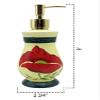 ACK Tuscany Floral Poppy Hand Painted Ceramic Collection Refillable Soap Dispenser, Lotion Jar, Kitchen Dcor, Bathroom Dcor view 3
