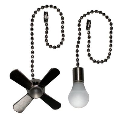 Harbor Breeze 6-in Brushed Nickel Metal Pull Chain