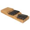 Oceanstar In-Drawer Bamboo Knife Organizer view 2