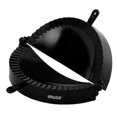 Imusa Empanada Press Set  Dumpling Maker, Plastic Empanada Mold & Pastry Press for Stuffed Pastries, Turnovers, Pierogi, Masa & Dough Preparation, 1 Pack, Black