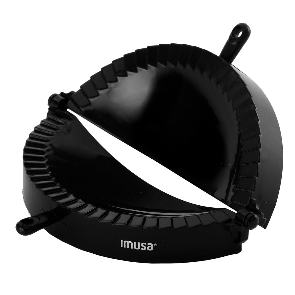 Imusa Empanada Press Set  Dumpling Maker, Plastic Empanada Mold & Pastry Press for Stuffed Pastries, Turnovers, Pierogi, Masa & Dough Preparation, 1 Pack, Black