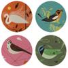 Charley Harper Feathered Friends Absorbent Stone Coaster Set view 1