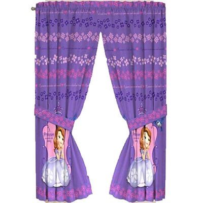 Disney Junior Sofia the First Princess Drapes Panels Curtains, Set of 2 (42" x 63")