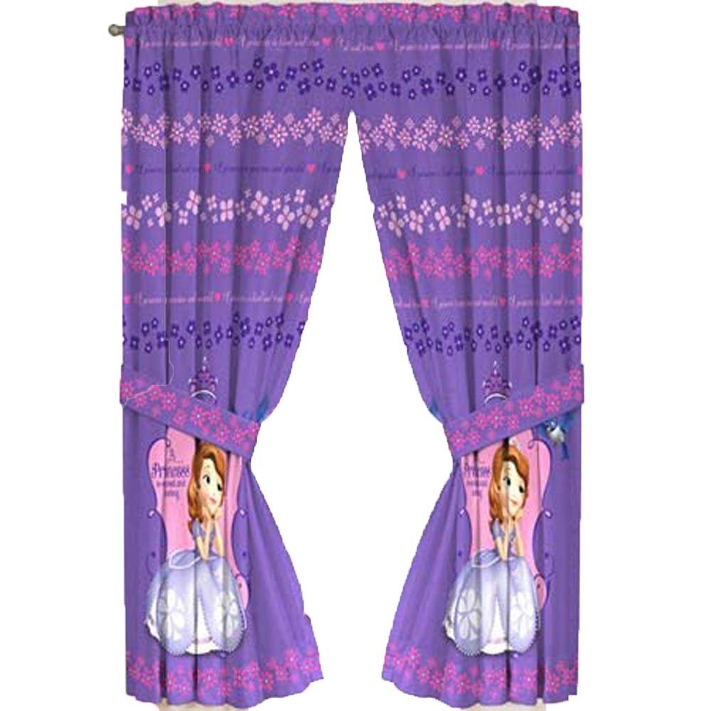 Disney Junior Sofia the First Princess Drapes Panels Curtains, Set of 2 (42" x 63")