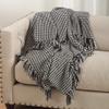 SARO LIFESTYLE Houndstooth Design Throw Blanket, Black, 50"x60" view 2