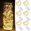 CYLAPEX 6 Pack Warm White Fairy Lights String Battery Operated Fairy Lights Firefly Lights LED Starry String Lights 7ft 20 LEDs Silvery Copper Wire for Christmas DIY Decoration Costume Wedding Party view 1