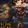 CYLAPEX 6 Pack Warm White Fairy Lights String Battery Operated Fairy Lights Firefly Lights LED Starry String Lights 7ft 20 LEDs Silvery Copper Wire for Christmas DIY Decoration Costume Wedding Party view 2