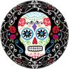 amscan Day of The Dead Round Plates, 10 1/2", Multicolor view 1