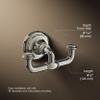 Kohler 72572-SN Artifacts Double Robe Hook, Vibrant Polished Nickel view 3