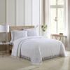 Beatrice Home Fashions Medallion Chenille Bedspread, Standard Sham, White view 2